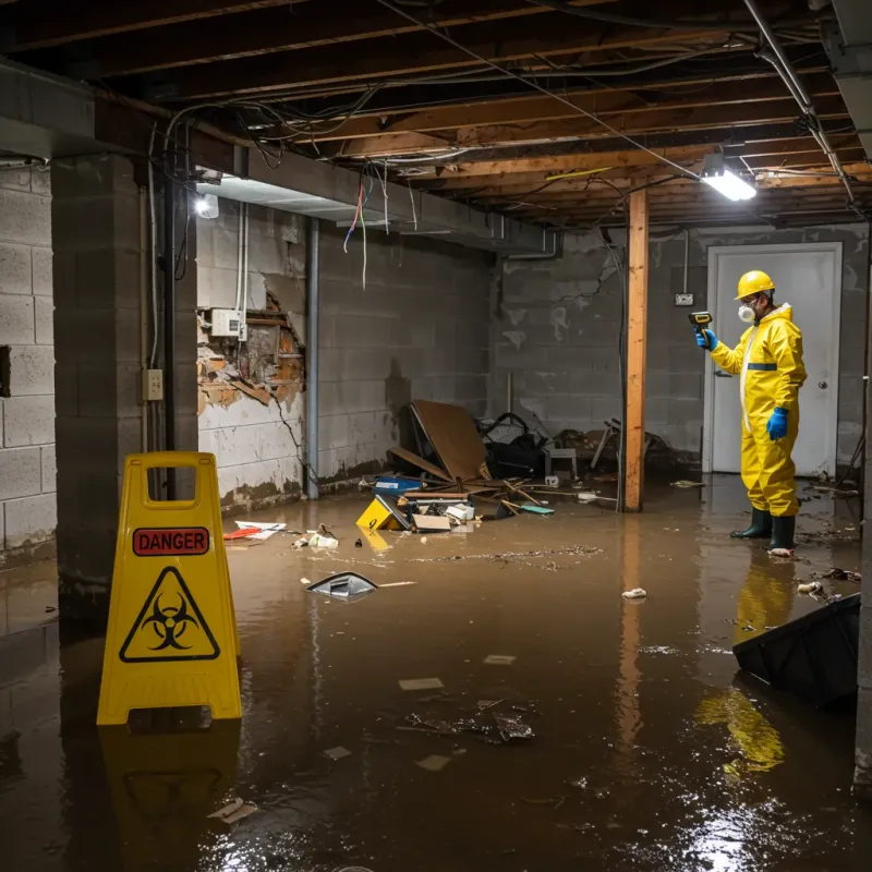 Flooded Basement Electrical Hazard in Glen Avon, CA Property